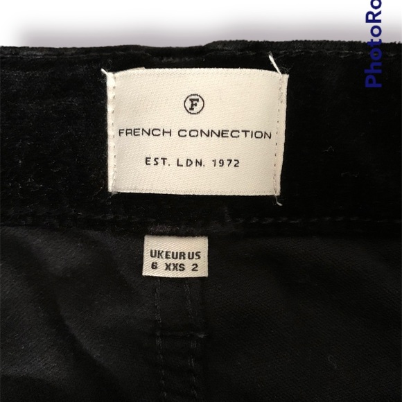 French Connection Black Velvet Slim pants - Picture 3 of 6